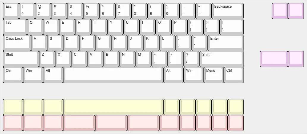 ReLow60 L-HE Limited Alpha key layout and split options